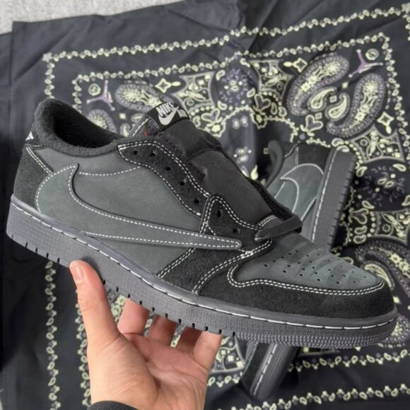 Jordan 1 Retro Low OG SP Travis Scott Black Phantom - Picture 1 of 8